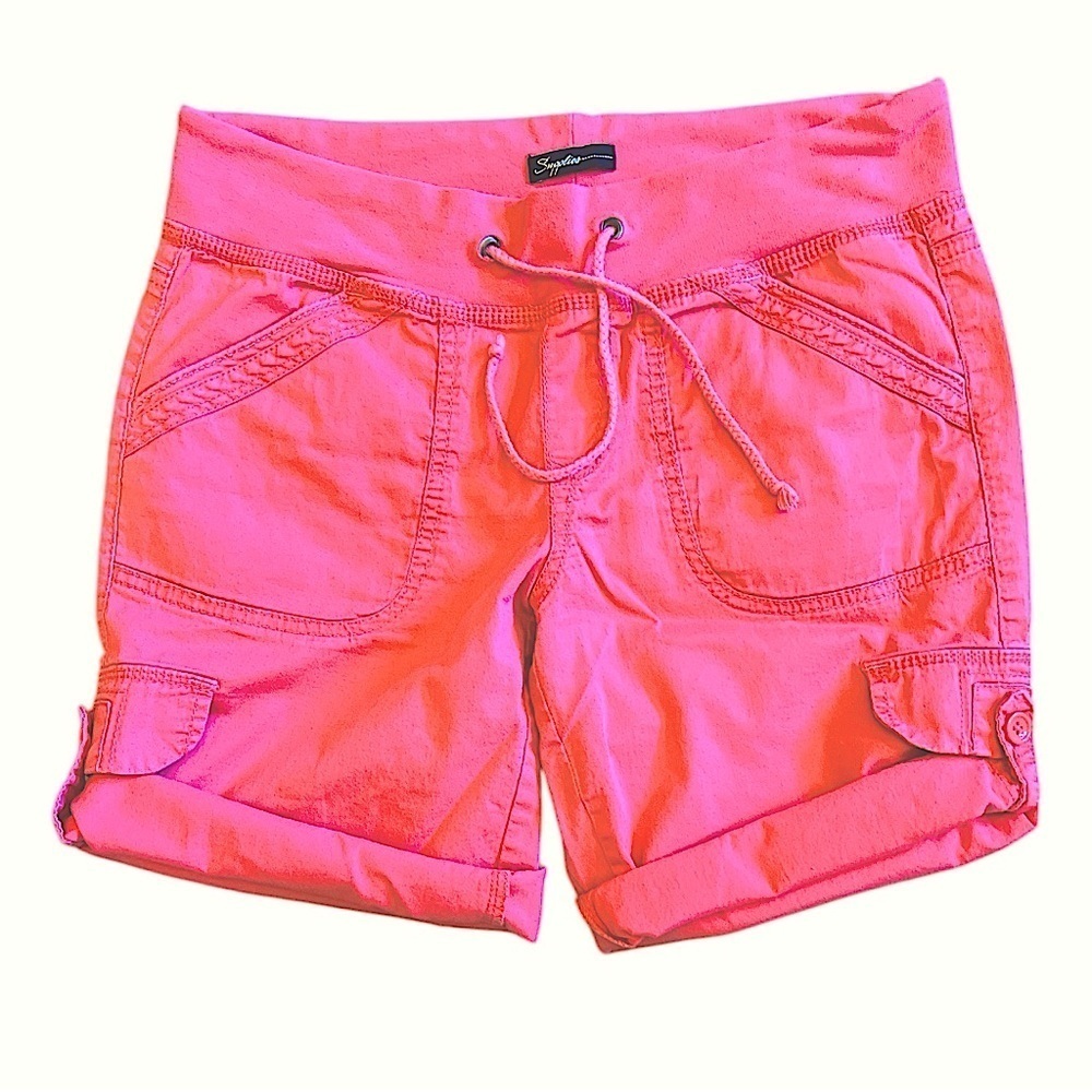 Supplies Women’s Cargo Shorts Coral Tab Style to Wear Two Ways Drawstring Sz 4‍‍